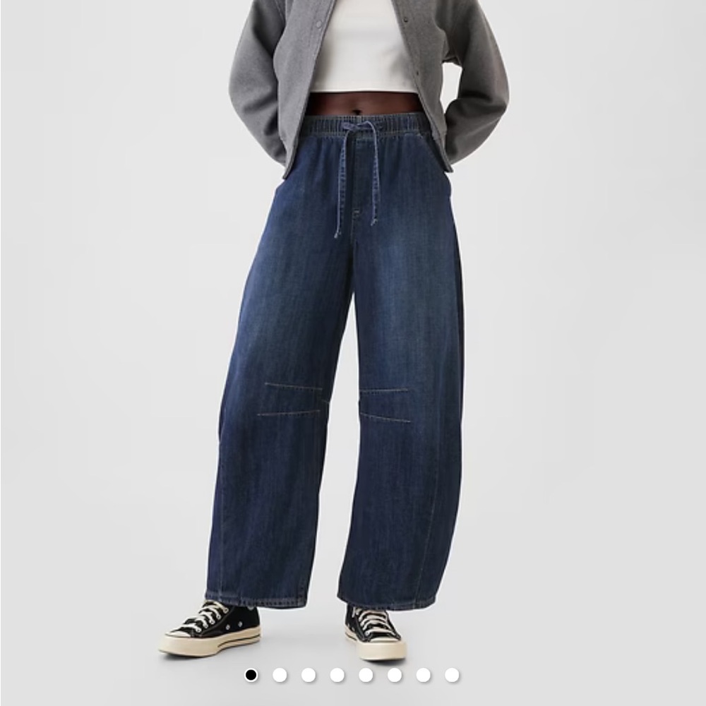 GAP Dark Indigo Barrel Jeans